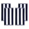 thumbnail image 5 of Superior Cabana Striped 4-Piece Oversized Cotton Beach Towel Set, Blue, 5 of 8