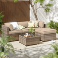 thumbnail image 6 of Kimunuk 9Pcs Outdoor Slipcovers for Cushions, Waterproof Patio Cushion Replacement Covers with Zipper for 4-Seat Patio Furniture Set, Sand, 6 of 6