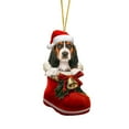 thumbnail image 6 of SDJMa Christmas Tree Ornament, Funny Dog in Snow Boots Hanging Ornaments for Xmas Tree Car Backpack Home Holiday Party Decorations, Christmas Gift for Dog Lovers, 6 of 8