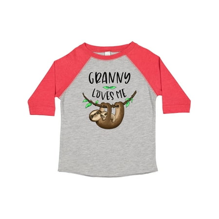 

Inktastic Granny Loves Me Cute Sloth and Baby Gift Toddler Boy or Toddler Girl T-Shirt