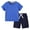 Blue, variant on Summer Baby Girls Clothes Set Children Girl Short Sleeve T Shirt + Shorts 2pcs Suit