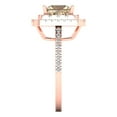 thumbnail image 3 of Halo Engagement Ring for Women - 2.07ct Yellow Moissanite in 14K Rose Gold Promise Ring, 3 of 6