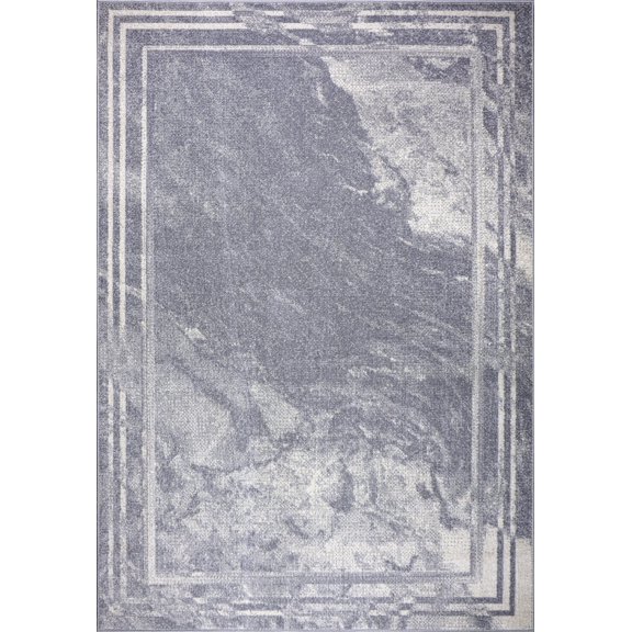 Logan Grey Rustic Bordred Marble Design Modern Contemporary Area Rug Runner Tapis For Living Room BedRoom Hallway Dining Size 3x5 3x10 4 by 6 5x7 6x9 8x10 9x12