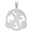 thumbnail image 3 of Sterling Silver Initial K Pendant Necklace for Women or Unisex, Script Monogram Letter Charm in Round Frame, Personalized Dainty Identity Jewelry, 3 of 6