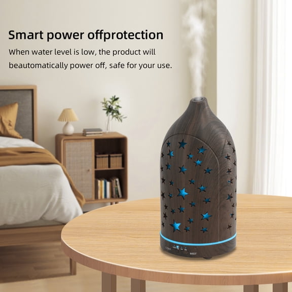 Star Hollow Mood Diffuser – 7 Color Relaxation LED  Silent Operation & Stylish Home Decor for Bedroom or Office
