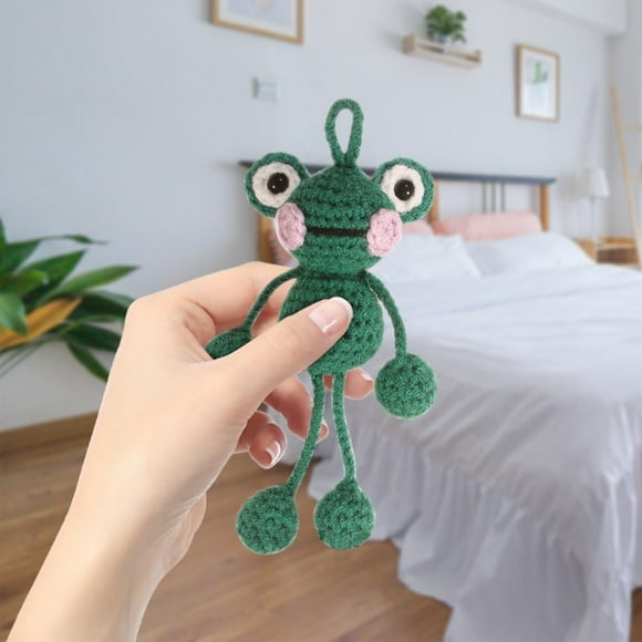 Ugly Cute Hand-Crocheted Knitting Doll Cute Key Chain Bag Pendant Finished Clothing Accessories Ugly and Cute Hanging Frog Handmade Crochet Knitted Doll Cute Keychain Bag Pendant Finish Home