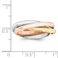 thumbnail image 4 of 14k Tri Color Gold Rolling Ring Size 8.5 Wedding Fancy, 4 of 8
