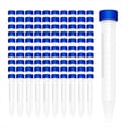 thumbnail image 1 of Tubos de Centrífuga de Plástico de 15 Ml con Tapón de Rosca, 100 Tubos Cónicos de 15 Ml con 1 Soporte para Tubos de Centrífuga, 1 of 5