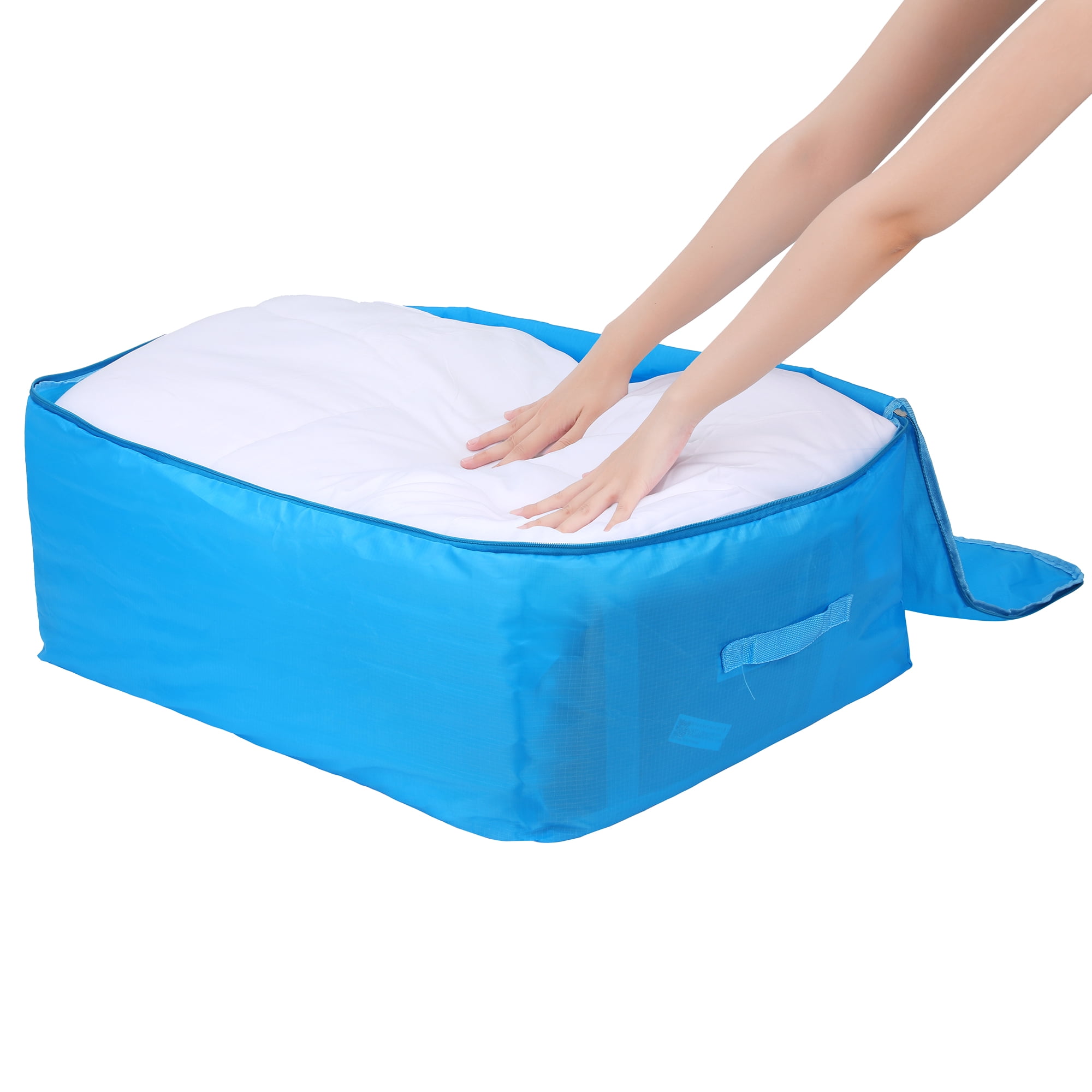 Unique Bargains 1 Pack Clothes Storage Bags Moving Bags Blue 23.5*19.5*10in
