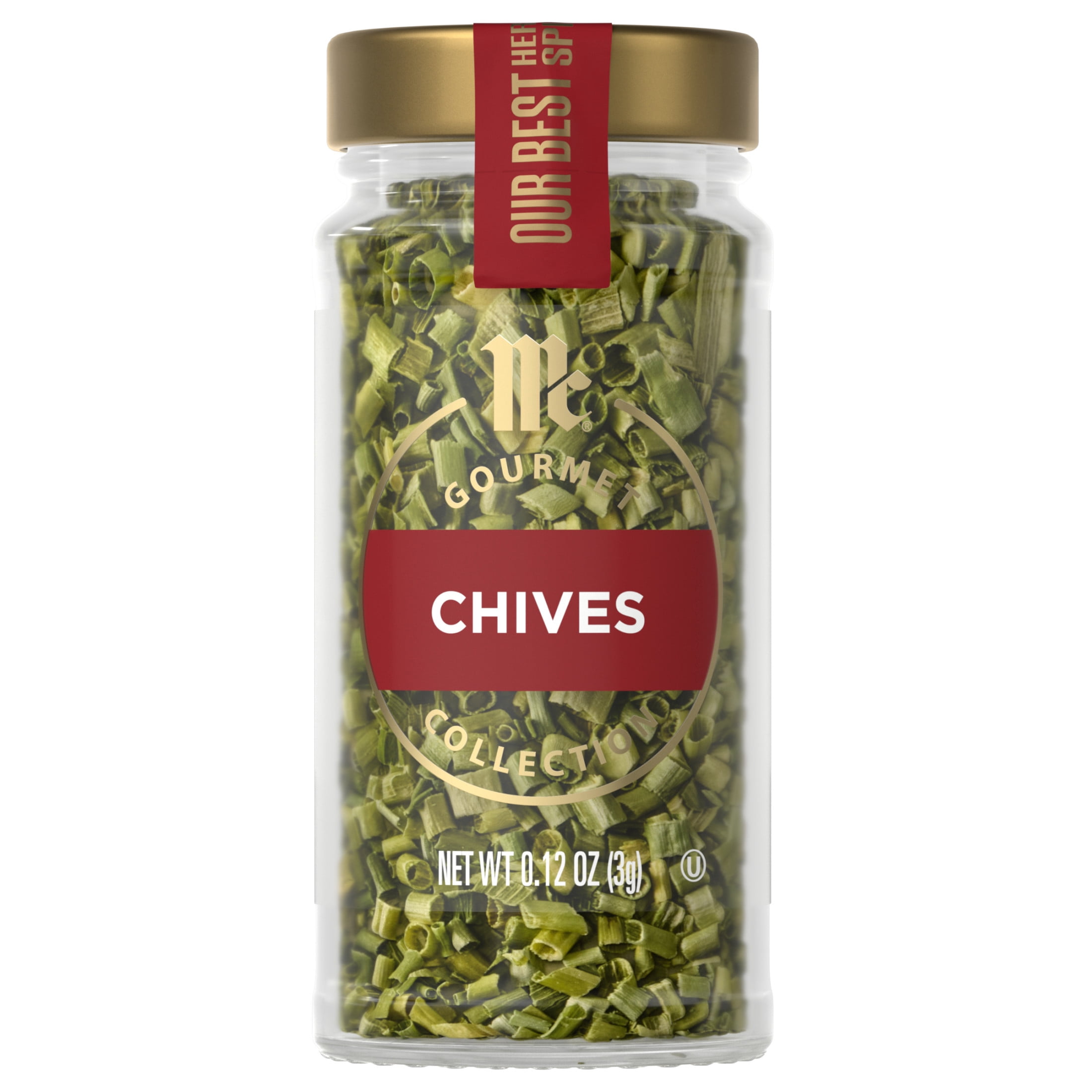 McCormick Freeze Dried Kosher Chives 1.35 oz Bottle with Bright