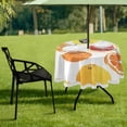thumbnail image 6 of GZHJMY ATTX 60Inch Outdoor/Indoor Waterproof Spillproof Round Tablecloth with Umbrella Hole Zipper for Camping Picnic Party Patio Spring Summer, Lemon and Grapefruit, 6 of 7