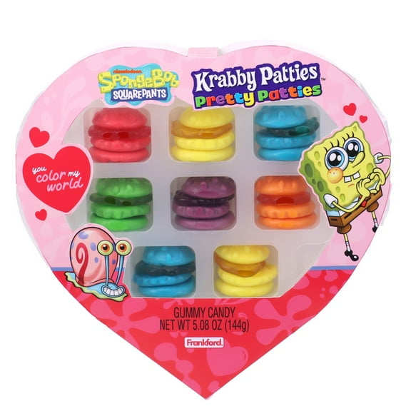 Frankford Nickelodeon Valentine's Pretty Patties Gummy Heart Tray 5.08oz