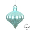 thumbnail image 3 of Vickerman 6" Baby Blue Matte Onion Drop Christmas Ornament, 4 per pack, 3 of 4