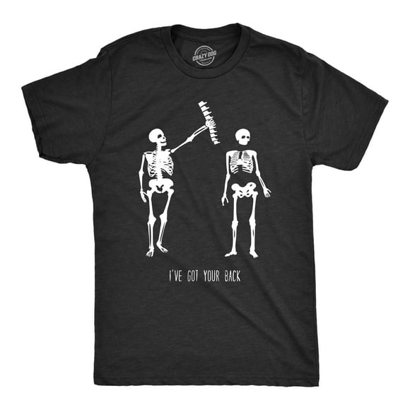 Mens Got Your Back Funny Halloween Skeleton Best Friend T shirt (Black) - L