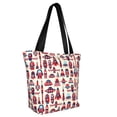 thumbnail image 2 of Kll Tote Bag For Women Rocket Pattern Print Shopping Grocery Reusable Bags For Office School Shopping Travel, 2 of 8