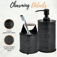 thumbnail image 3 of Autumn Alley 2 Piece Matte Black Bathroom Accessories Set- Soap Dispenser & Toothbrush Holder for Farmhouse Bathroom, 3 of 8