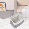 thumbnail image 5 of REGALWOVEN Storage Cube  for Shelves Closet, 3 Pcs Fabric Storage Bin with Handles, Collapsible Storage Basket for Organizing Clothes Gray 15*11*9.4in, 5 of 6