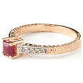 thumbnail image 2 of Galaxy Gold 14k Solid Rose Gold Immediate Delight 0.65 ct Ruby Diamond Ring (6.5), 2 of 4