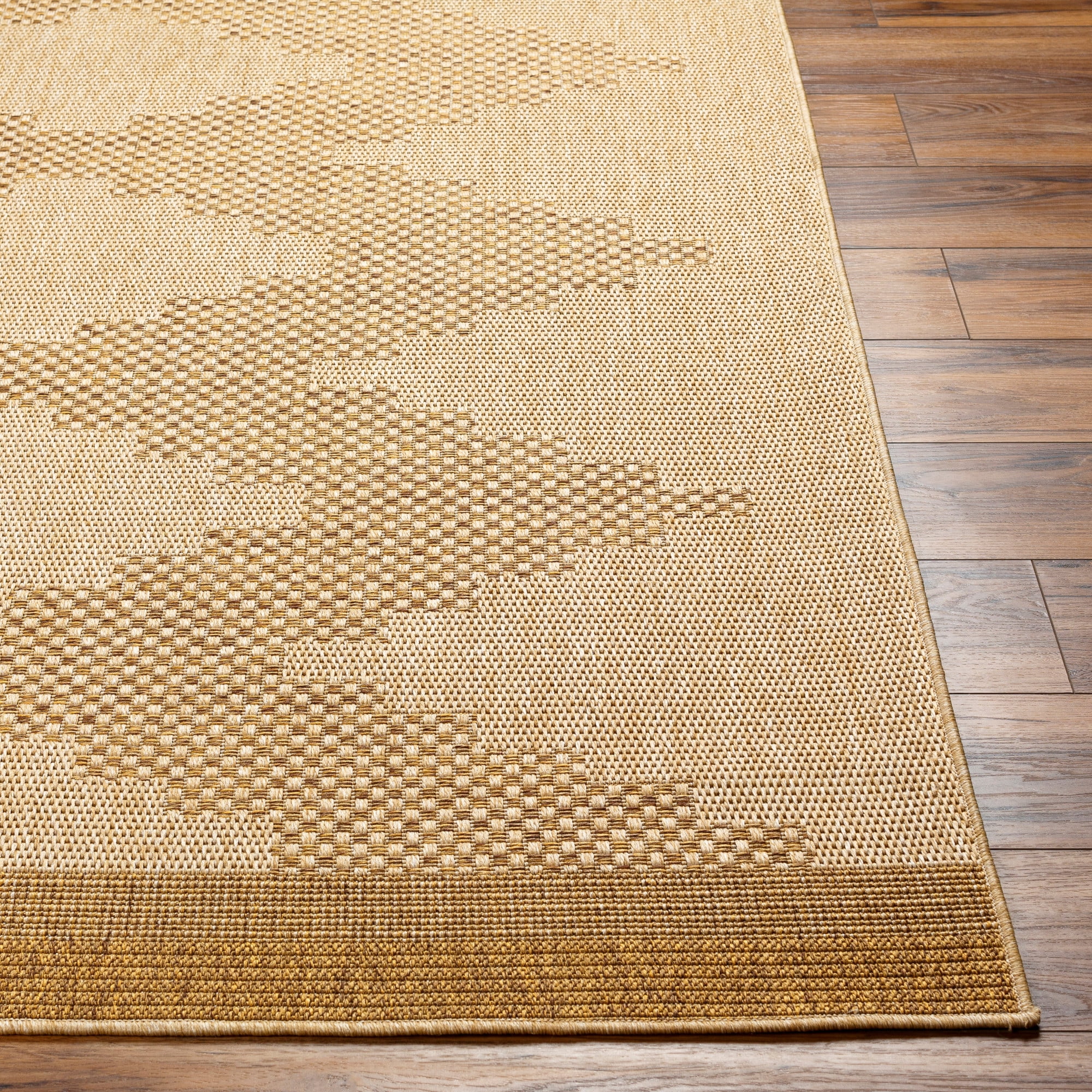 Livabliss Pismo Beach Modern Indoor/Outdoor Area Rug,7'10" Round,Tan