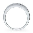 thumbnail image 4 of BERRICLE Sterling Silver Wedding Rings Channel Set Round Cut Cubic Zirconia CZ Anniversary Curved Half Eternity Ring for Women, Rhodium Plated Size 9, 4 of 9