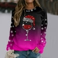 thumbnail image 2 of Chandail en Molleton pour Femmes Joyeux Temps Froid Chandails à Capuchon Femmes Imprimé de Noël Col Rond Chandail en Molleton Décontracté Col Rond Ajusté Chandail Tops Manches Longues Chandails à Capuchon Femmes Chemises d'Entraînement Blouse Ample, 2 of 4
