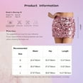 thumbnail image 3 of Miutii Women's Glitter Sparkly Sequin Mini Skirt Stretchy Bodycon Hip Wrap Skirt Y2k Pencil Skirts Silver M, 3 of 3