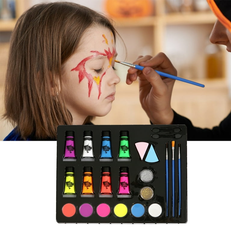 UV / Fluorescent Grimas Professional Face paint / Water Make Up 6 Way  Palette - Stage Pro shop