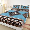 thumbnail image 3 of Manfei Bohemian Aztec Twin Sheet Sets 3pcs for Children Teens Adults,Exotic Style Twin Fitted Sheet Microfiber,Hippie Tribal Breathable Flat Sheet,Ultra Soft Home Decor, 3 of 7
