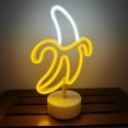 thumbnail image 6 of LED Banana Night Light, Fruit Shaped Neon Atmosphere Light, USB & Battery Powered Decorative Lamp for Bedroom Party Room(H), 6 of 6