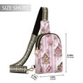 thumbnail image 2 of FORMRS Womens Crossbody Sling Bag Travel Daypack Shoulder Chest Backpack, Pink Gingerbread Houses, 2 of 7