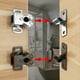 thumbnail image 2 of Pestillo para puerta de gabinete, pestillo con rodillo con acabado de cobre antiguo para un funcionamiento silencioso y suave, fácil instalación, tornillos incluidos para una aplicación versátil en, 2 of 5