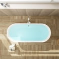 thumbnail image 5 of Ryder 69" Solid Surface Freestanding Oval Soaking Bathtub in Matte White, 5 of 20