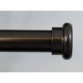 thumbnail image 2 of Urbanest Adjustable Single Curtain Rod Set Forged Iron Button Finials – 3/4-Inch Diameter, With Bronze Rod, 48–84 Inches, 2 of 2