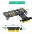 thumbnail image 5 of 3 in 1 M.2( NGFF) NVME M-key SSD to PCI-E 4X Extension Cable (10cm), 5 of 5