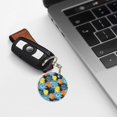 thumbnail image 6 of Naloa Sunflowers Print Round Keychain Keychain Key Ring, Key Tag, Key Chain Bulk for Gift Accessories (Round), 6 of 7
