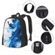 thumbnail image 2 of Balery Blue White Fluid Art Mochila para hombre y mujer - Tela Oxford 600D resistente - Gran capacidad, resistente al agua, ideal para la escuela, viajes y senderismo, 2 of 6