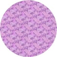 thumbnail image 1 of Ahgly Company Machine Washable Indoor Round Transitional Pastel Purple Pink Area Rugs, 3' Round, 1 of 7