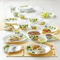 thumbnail image 6 of Larah by Borosil Green Leaves Silk Series Opalware Dinner Set | 19 Pieces for Family of 6 | Microwave & Dishwasher Safe | Bone-Ash Free | Crockery Set for Dining & Gifting | Plates & Bowls |, 6 of 6