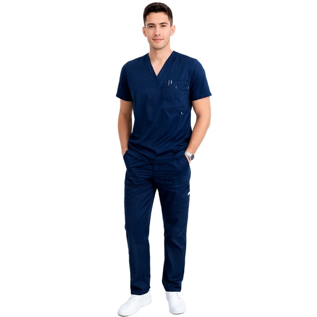 Conjunto Uniforme Médico Hombre Hugo Marino XL Filipina Pantalón Quirúrgico Cómodo scrub