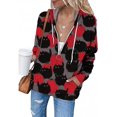 thumbnail image 1 of Chandail en Molleton Chat Citrouille Pull Col Rond Halloween pour Femmes Manches Longues Décontracté Ample, 1 of 6