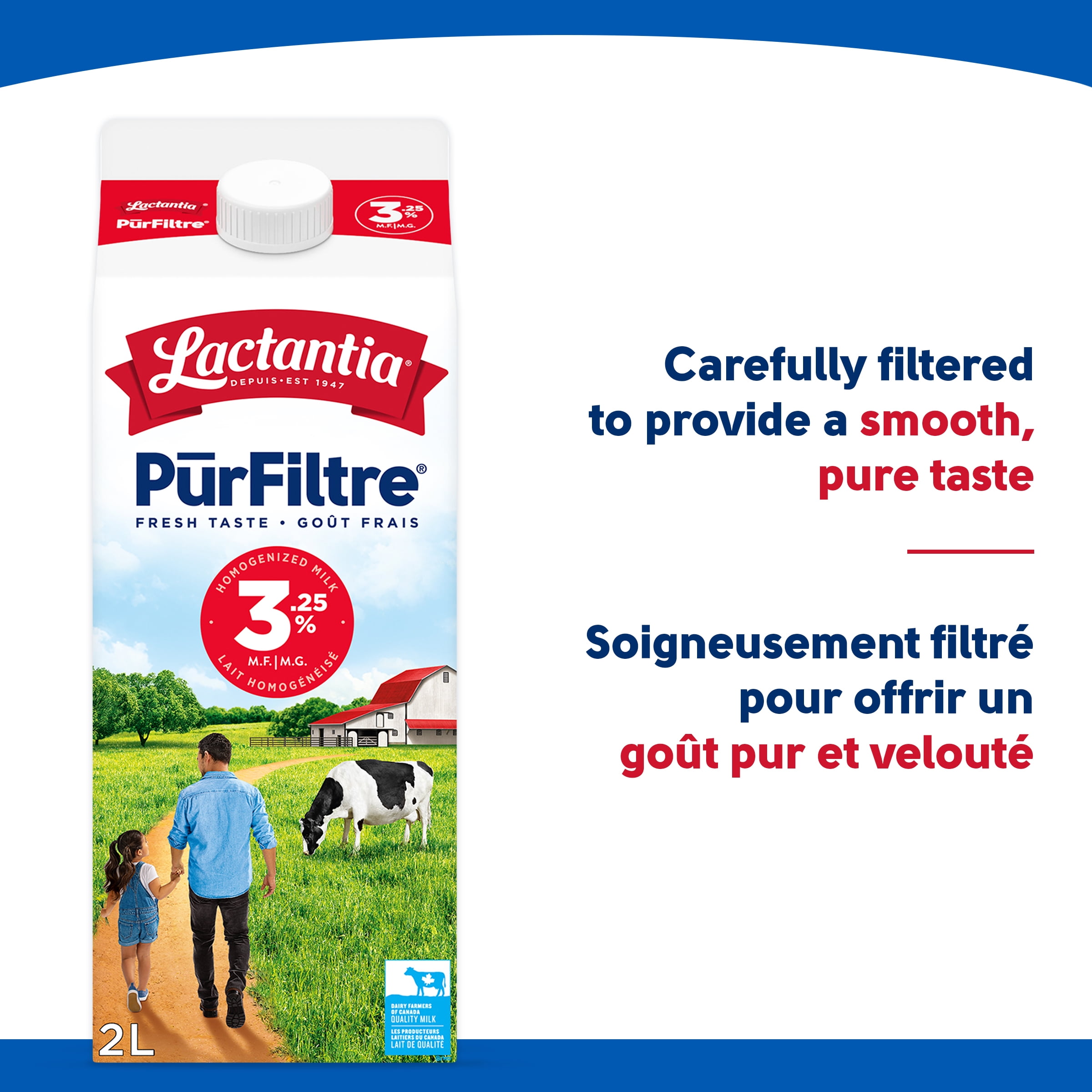 Lactantia PurFiltre Whole Milk, 3.25%, 2L