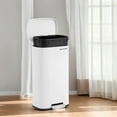 thumbnail image 3 of 8 Gallon Trash Can with Lid, Garbage Can, Stainless Steel Small Waste Bin with Step Pedal and Inner Bucket, Soft Close, Kitchen, 3 of 7