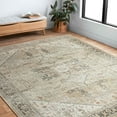 thumbnail image 3 of Alexander Home  Leanne Printed Persian Distressed Vintage Area Rug 5' x 7'-6" 5' x 8', 2' x 3' Accent, Indoor Living Room, Bedroom, Dining Room, 3 of 5