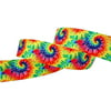 7/8" Tie Dye Swirl Pattern Printed 10 Yards Grosgrain Ribbon