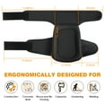 thumbnail image 3 of Cshidworld 1 Pair Professional Knee Pads for Work, Construction Thick Gel Knee Pads with Adjustable Strong Double Straps, Heavy Duty  Anti-slip Foam Cushion Knee Pads for Indoor and Outdoor, Orange, 3 of 7