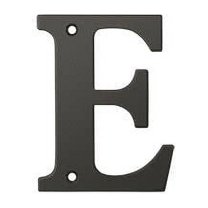 Deltana RL4E-10B 4" Residential Letter E; Oil Rubbed Bronze Finish