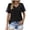 Black, variant on Women Casual V Neck T Shirt Lace Short Sleeve Curved Top Loose Fit Cute Summer Tops T Shirt Women Short Sleeve Women Tees and Tops Violet Shirt Technical Shirts Women Shirts for Women Casual