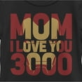 thumbnail image 2 of Girl's Marvel Iron Man Mom I Love You 3000  Graphic Tee Black X Small, 2 of 4