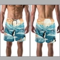 thumbnail image 3 of luoweisi Men's Beach Shorts Quick Dry Swim Trunks with Mesh Lining Penguin S, 3 of 5