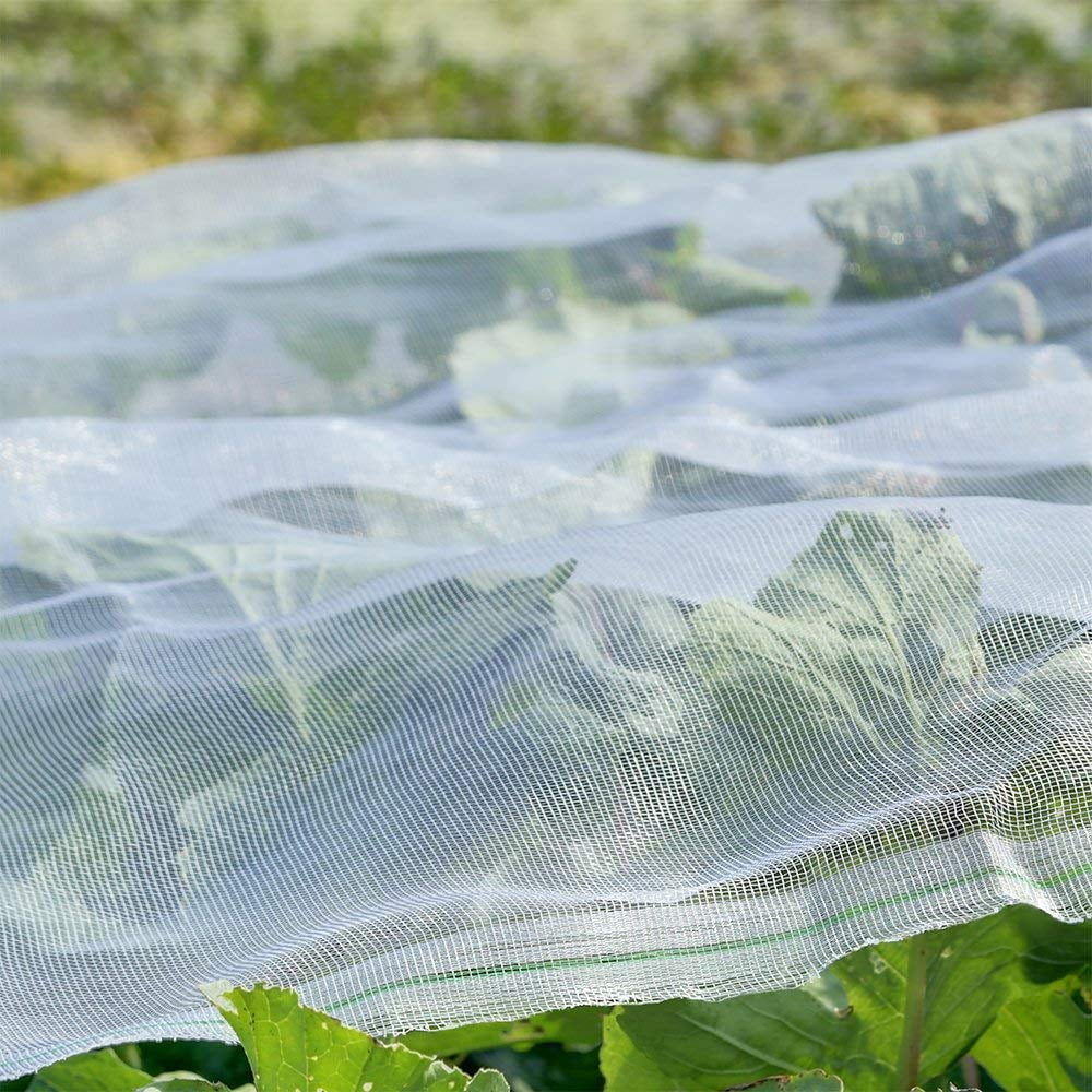 Agfabric Wider-As-Needed 30'x30' Mosquito, Garden Bug Insect Netting,Insect Barrier Bird Net Barrier Hunting Blind Garden Netting